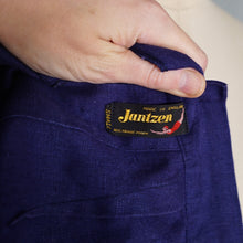 Load image into Gallery viewer, 50s BLUE JANTZEN PINAFORE SHORTS / ROMPER WITH BUTTONED FRONT - S