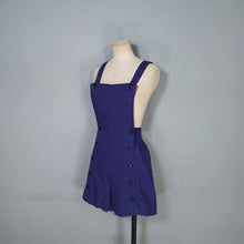 Load image into Gallery viewer, 50s BLUE JANTZEN PINAFORE SHORTS / ROMPER WITH BUTTONED FRONT - S