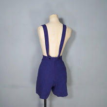 Load image into Gallery viewer, 50s BLUE JANTZEN PINAFORE SHORTS / ROMPER WITH BUTTONED FRONT - S