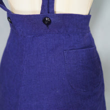 Load image into Gallery viewer, 50s BLUE JANTZEN PINAFORE SHORTS / ROMPER WITH BUTTONED FRONT - S