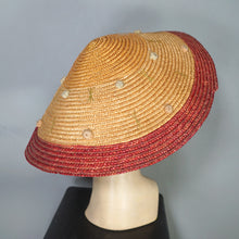 Load image into Gallery viewer, 50s STRAW CONICAL PLATTER HOLIDAY / SUMMER SUN HAT