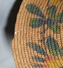 Load image into Gallery viewer, 40s HANDPAINTED EXTRA WIDE RIM STRAW HOLIDAY / SUMMER SUN HAT