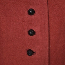 Load image into Gallery viewer, 60s MISS GALLERY / LORD &amp; TAYLOR RUST COLOURED COAT WITH VELVET - M