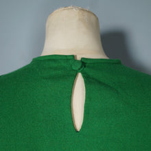 Load image into Gallery viewer, 60s PEA GREEN WOOL FITTED SHIFT DRESS - M