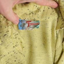 Load image into Gallery viewer, 50s TREASURE JUNIOR MISS FLECKED YELLOW WIGGLE DRESS WITH KICK PLEAT - S