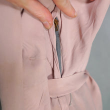 Load image into Gallery viewer, 40s MAX KOPP LONG SLEEVED BATWING RAYON DRESS WITH RUFFLES AND SEQUINS - S