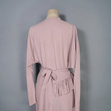 Load image into Gallery viewer, 40s MAX KOPP LONG SLEEVED BATWING RAYON DRESS WITH RUFFLES AND SEQUINS - S
