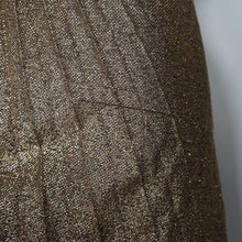 Load image into Gallery viewer, 70s 80s DARK GOLD &quot;KADIX&quot; PLEATED &quot;TRAVILLA&quot; style COCKTAIL DRESS - XS-S