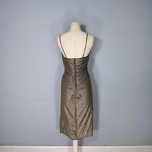 Load image into Gallery viewer, 70s 80s DARK GOLD &quot;KADIX&quot; PLEATED &quot;TRAVILLA&quot; style COCKTAIL DRESS - XS-S
