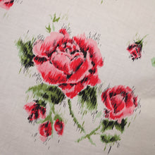 Load image into Gallery viewer, 50s 60s PINK ROSE FULL CIRCLE SWEEP COTTON SUN DRESS - S