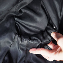 Load image into Gallery viewer, 60s HEAVY BLACK PATENT VINYL RAINCOAT / CAR COAT - ONE SIZE