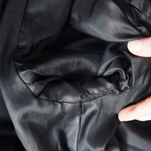 Load image into Gallery viewer, 60s HEAVY BLACK PATENT VINYL RAINCOAT / CAR COAT - ONE SIZE