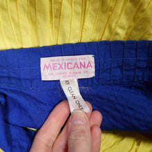Load image into Gallery viewer, 60s 70s PINTUCKED COTTON RAINBOW COLOURBLOCK FULL SKIRT BY MEXICANA SLOANE ST - 27"