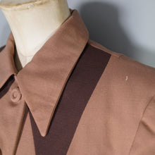 Load image into Gallery viewer, 40s ELITE HAND TAILORED BROWN COLOURBLOCK FITTED JACKET - XS-S