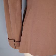 Load image into Gallery viewer, 40s ELITE HAND TAILORED BROWN COLOURBLOCK FITTED JACKET - XS-S