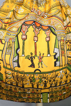 Load image into Gallery viewer, 50s RARE SAUL STEINBERG YELLOW NOVELTY OPERA PRINT FULL COTTON SKIRT - 26&quot;
