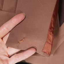 Load image into Gallery viewer, 40s ELITE HAND TAILORED BROWN COLOURBLOCK FITTED JACKET - XS-S