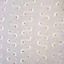 Load image into Gallery viewer, 60s YELLOW AND WHITE BRODERIE ANGLAISE FIT FULL SKIRTED DRESS WITH BELT - S