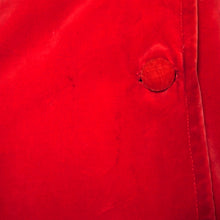 Load image into Gallery viewer, 50s HEAVY DEEP RED VELVET SWING COAT / OPERA JACKET - M