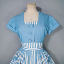 Load image into Gallery viewer, 50s 60s BERKERTEX CONTIENTALS SUMMER STRIPE 3 PIECE ROMPER, SKIRT AND BOLERO SET - XS