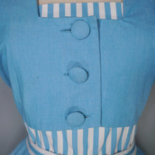 Load image into Gallery viewer, 50s 60s BERKERTEX CONTIENTALS SUMMER STRIPE 3 PIECE ROMPER, SKIRT AND BOLERO SET - XS