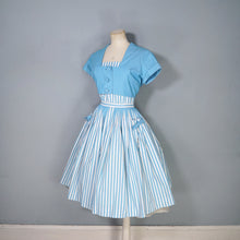 Load image into Gallery viewer, 50s 60s BERKERTEX CONTIENTALS SUMMER STRIPE 3 PIECE ROMPER, SKIRT AND BOLERO SET - XS