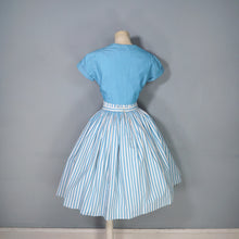 Load image into Gallery viewer, 50s 60s BERKERTEX CONTIENTALS SUMMER STRIPE 3 PIECE ROMPER, SKIRT AND BOLERO SET - XS
