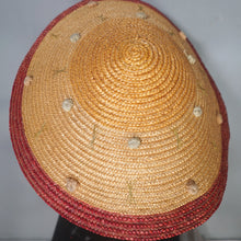 Load image into Gallery viewer, 50s STRAW CONICAL PLATTER HOLIDAY / SUMMER SUN HAT