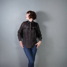 Load image into Gallery viewer, 70s DEE CEE BRAND BLACK AND GOLD STRIPE COWBOY WESTERN XS-S