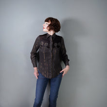 Load image into Gallery viewer, 70s DEE CEE BRAND BLACK AND GOLD STRIPE COWBOY WESTERN XS-S