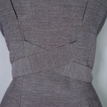 Load image into Gallery viewer, 60s KITTY COPELAND GREY FITTED PENCIL DRESS WITH DETATCHABLE CAPE - S