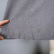 Load image into Gallery viewer, 40s GREY FIT AND FLARE LIGHTWIGHT DOUBLE BREASTED WOOL COAT - S