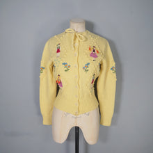 Load image into Gallery viewer, HANDKNITTED TYROLEAN / BAVARIAN YELLOW CARDIGAN - S-M
