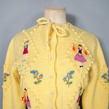 Load image into Gallery viewer, HANDKNITTED TYROLEAN / BAVARIAN YELLOW CARDIGAN - S-M