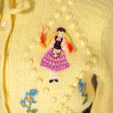 Load image into Gallery viewer, HANDKNITTED TYROLEAN / BAVARIAN YELLOW CARDIGAN - S-M
