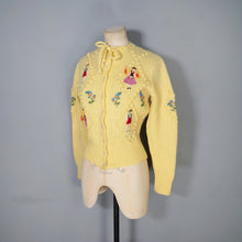 Load image into Gallery viewer, HANDKNITTED TYROLEAN / BAVARIAN YELLOW CARDIGAN - S-M