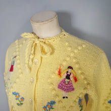 Load image into Gallery viewer, HANDKNITTED TYROLEAN / BAVARIAN YELLOW CARDIGAN - S-M