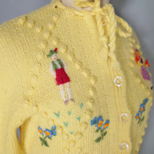 Load image into Gallery viewer, HANDKNITTED TYROLEAN / BAVARIAN YELLOW CARDIGAN - S-M