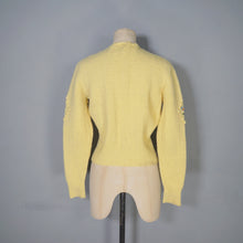 Load image into Gallery viewer, HANDKNITTED TYROLEAN / BAVARIAN YELLOW CARDIGAN - S-M