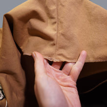 Load image into Gallery viewer, 50s ALICE EDWARDS WARM BROWN FULL SKIRTED DRESS WITH LEOPARD / CAT APPLIQUE - S