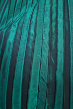 Load image into Gallery viewer, 50s RODNEY DARK GREEN METALLIC TAFFETA PLEATED FULL SKIRT DRESS WITH BELT - XS-S