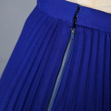 Load image into Gallery viewer, 60s BOURNE AND HOLLINGSWORTH PLEATED DEEP BLUE FULL SKIRT - 27.5&quot;