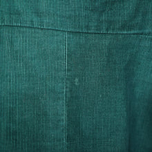 Load image into Gallery viewer, 70s GREEN CORDUROY A-LINE MIDI PINAFORE SKIRT / DRESS - S