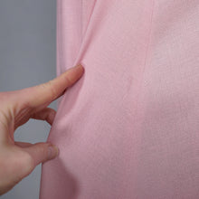 Load image into Gallery viewer, 50s BALLET PINK BRUSHED RAYON DRESS WITH LACE NECKLINE - S