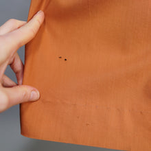 Load image into Gallery viewer, 50s TONI TODD RUST ORANGE DAY DRESS WITH PIN TUCKS AND LACE - S