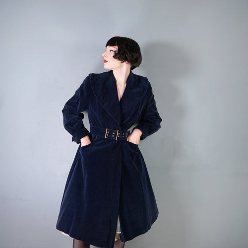 【60s】Euro Vintage Cotton Belted Coat 46 Vintage 1960's Classic Beige Cotton Blend Trench Coat Belted