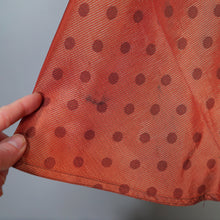 Load image into Gallery viewer, 40s 50s FRED HOWARD RUST COLOURED POLKA DOT FULL CIRCLE DRESS - M