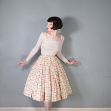 Load image into Gallery viewer, 50s NOVELTY ATOMIC MELON AND APPLE PRINT PASTEL FULL SKIRT - 25&quot;