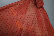 Load image into Gallery viewer, 40s 50s FRED HOWARD RUST COLOURED POLKA DOT FULL CIRCLE DRESS - M