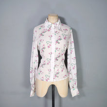 Load image into Gallery viewer, 60s 70s PUPPY DOG NOVELTY PRINT BISHOP SLEEVE COTTON SHIRT - S-M